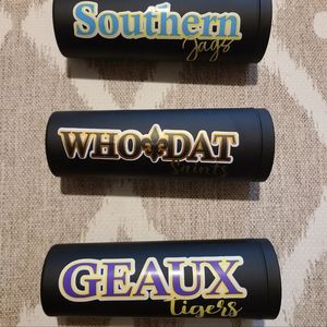 Skinny Matte Black Tumbers